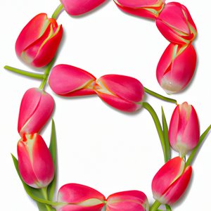 Изображение по задаче: Tulips made of tulips made of the number 8